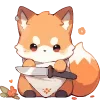 🔪 Эмодзи «🖐 Набор эмоджи с лисичками» для Telegram