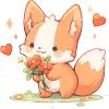 🌸 Эмодзи «🖐 Набор эмоджи с лисичками» для Telegram