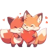 ❤️ Эмодзи «🖐 Набор эмоджи с лисичками» для Telegram