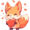 ❤️ Эмодзи «🖐 Набор эмоджи с лисичками» для Telegram