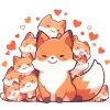 😍 Эмодзи «🖐 Набор эмоджи с лисичками» для Telegram