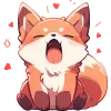 😋 Эмодзи «🖐 Набор эмоджи с лисичками» для Telegram
