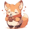 ☕️ Эмодзи «🖐 Набор эмоджи с лисичками» для Telegram