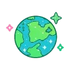 🌎 Эмодзи «Cute Green» для Telegram