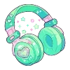 🎧 Эмодзи «Cute Green» для Telegram