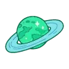 🪐 Эмодзи «Cute Green» для Telegram
