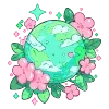 🌎 Эмодзи «Cute Green» для Telegram