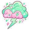 🌩 Эмодзи «Cute Green» для Telegram