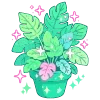 🪴 Эмодзи «Cute Green» для Telegram