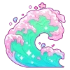 🌊 Эмодзи «Cute Green» для Telegram