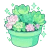 🪴 Эмодзи «Cute Green» для Telegram