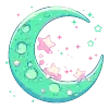 🌙 Эмодзи «Cute Green» для Telegram