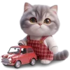 🚗 Эмодзи «Кот в комбинезоне» для Telegram
