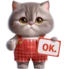 👌 Эмодзи «Кот в комбинезоне» для Telegram