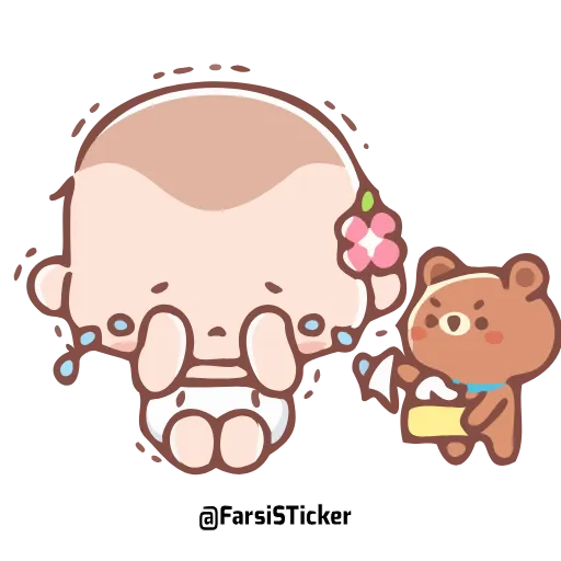 😭 Эмодзи «Cute Baby» для Telegram