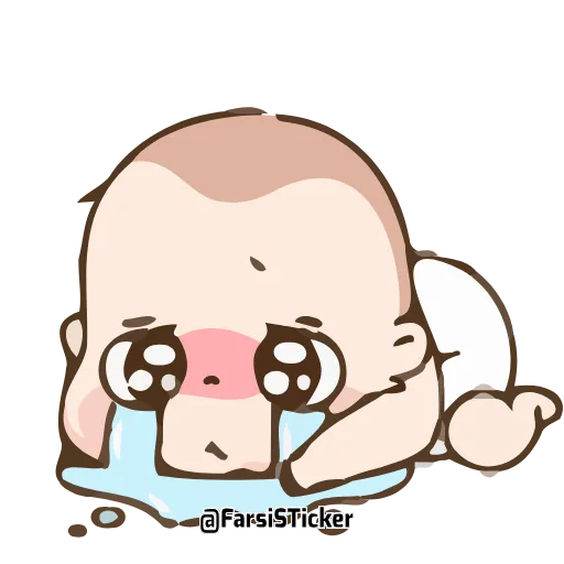 😭 Эмодзи «Cute Baby» для Telegram