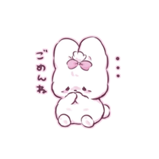 Стикерпак cute bunny для Telegram — скачать