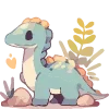 🦖 Эмодзи «Милые Динозаврики» для Telegram
