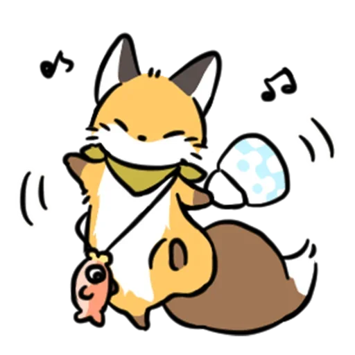 😛 Стикер «cute fox» для Telegram