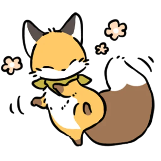 Стикерпак cute fox для Telegram