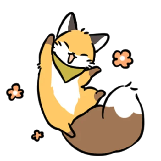 🥳 Стикер «cute fox» для Telegram