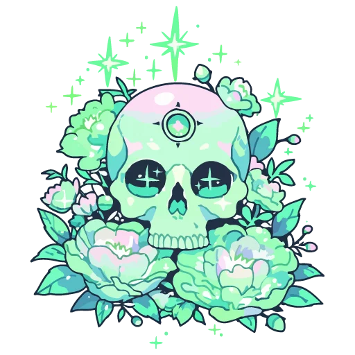 ☠️ Стикер «cute green» для Telegram