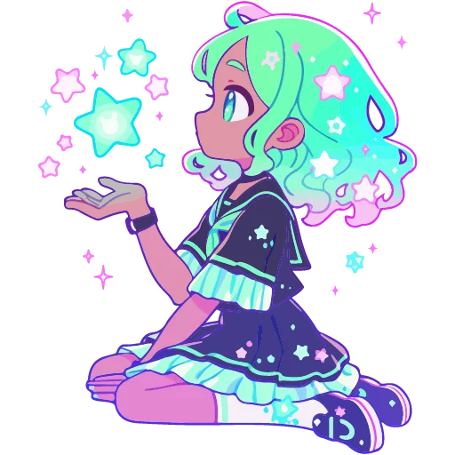 ⭐️ Стикер «cute green» для Telegram