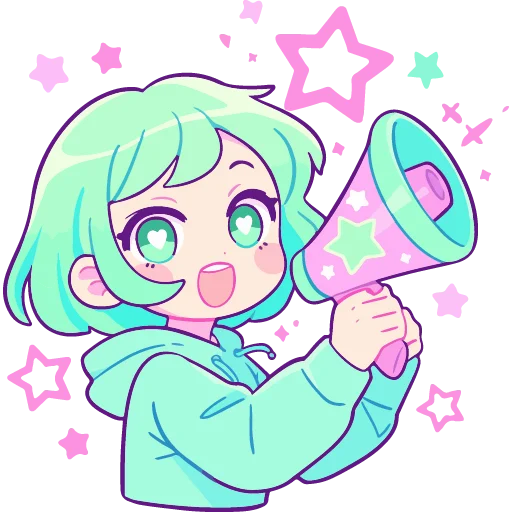 📢 Стикер «cute green» для Telegram