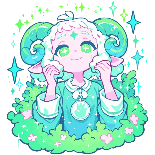 💚 Стикер «cute green» для Telegram