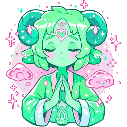 💚 Стикер «cute green» для Telegram
