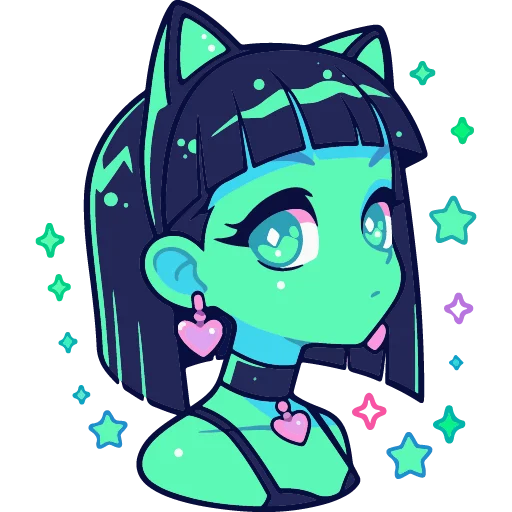 💚 Стикер «cute green» для Telegram
