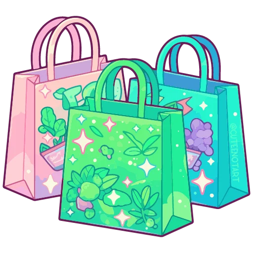 🛍 Стикер «cute green» для Telegram