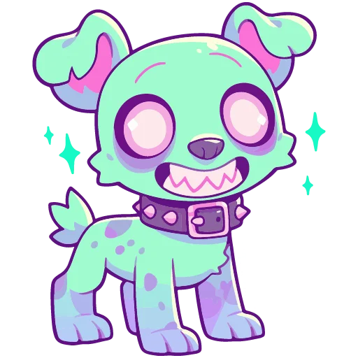 🐶 Стикер «cute green» для Telegram
