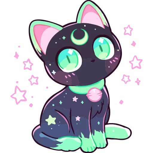 🐱 Стикер «cute green» для Telegram