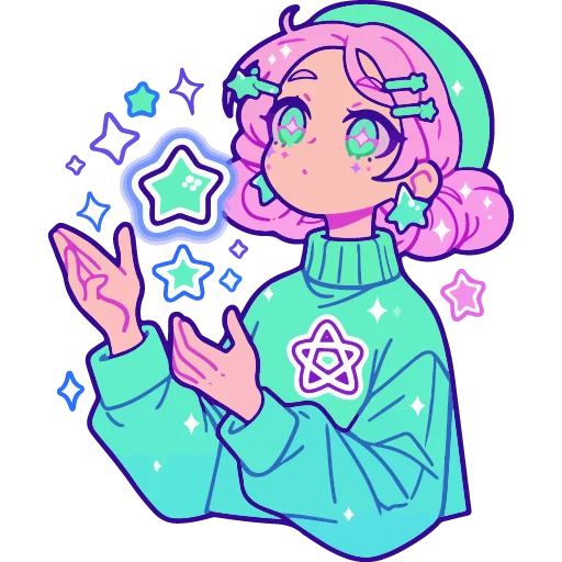 ⭐️ Стикер «cute green» для Telegram