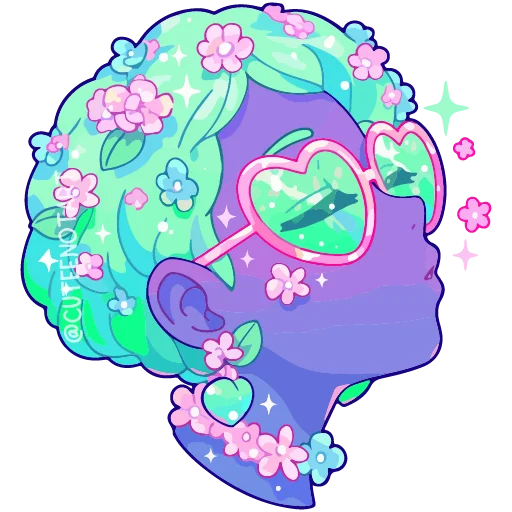 💚 Стикер «cute green» для Telegram