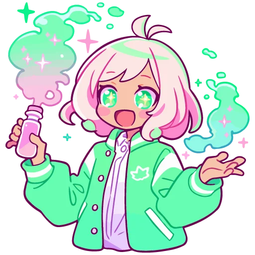 💭 Стикер «cute green» для Telegram