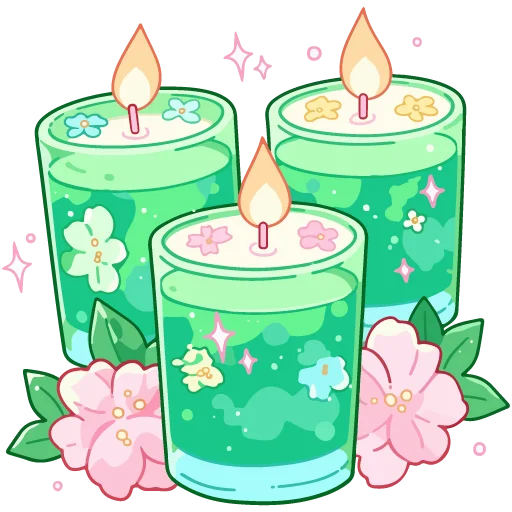 🕯 Стикер «cute green» для Telegram