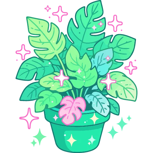🪴 Стикер «cute green» для Telegram