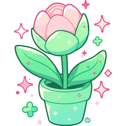 🌸 Стикер «cute green» для Telegram