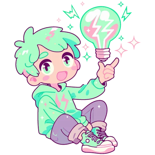 💡 Стикер «cute green» для Telegram