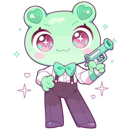 😎 Стикер «cute green» для Telegram