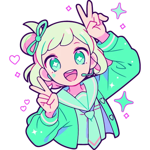 👋 Стикер «cute green» для Telegram