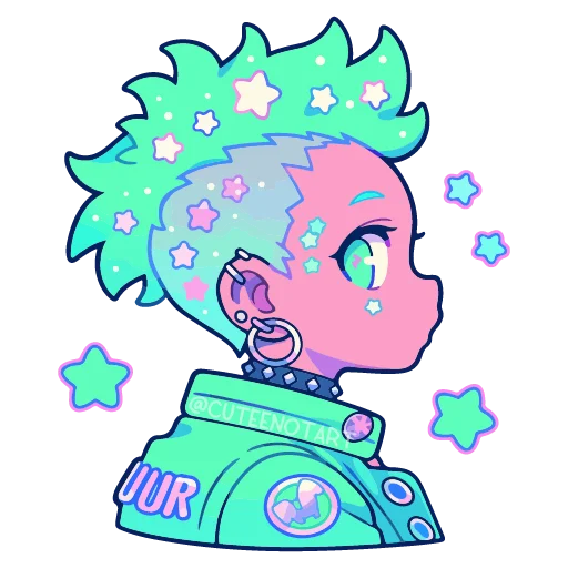🪅 Стикер «cute green» для Telegram