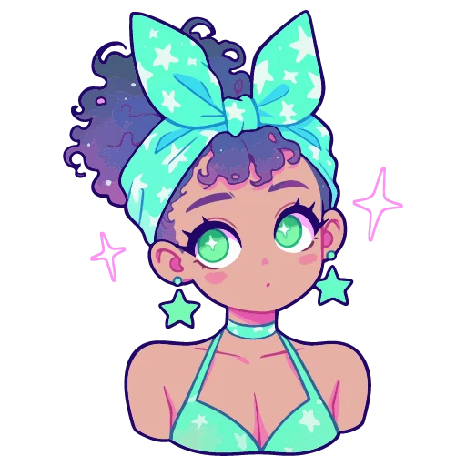 💚 Стикер «cute green» для Telegram