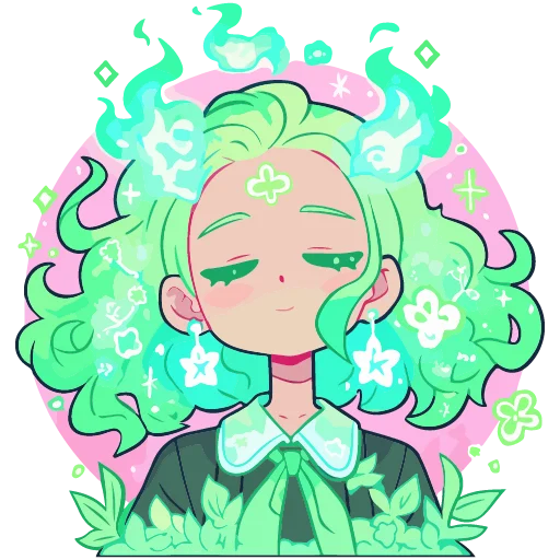 😏 Стикер «cute green» для Telegram