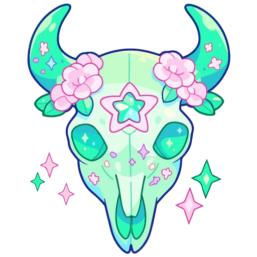 🐄 Стикер «cute green» для Telegram