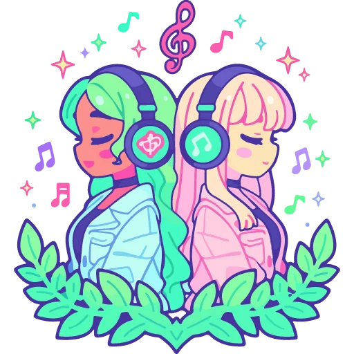🎼 Стикер «cute green» для Telegram