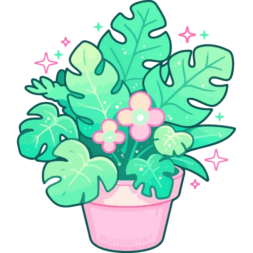 🪴 Стикер «cute green» для Telegram