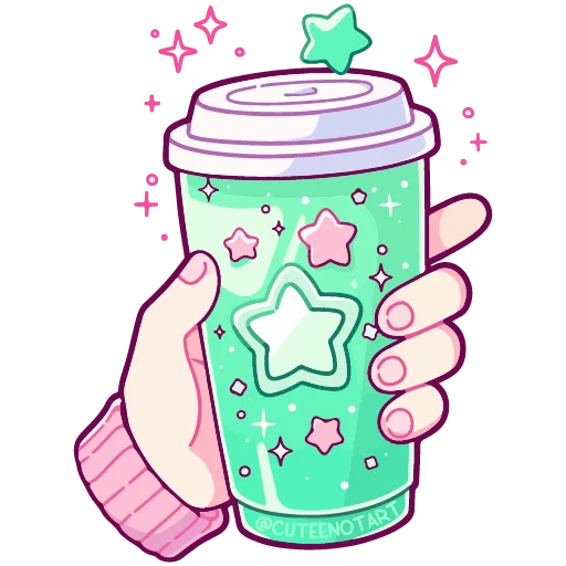 ☕️ Стикер «cute green» для Telegram